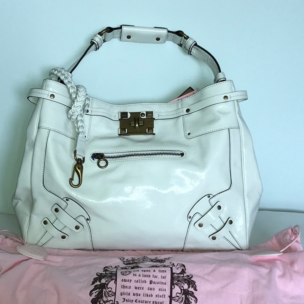 Juicy Couture large tote Patent Leather off white